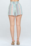 Smock waisted flare short pants