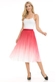 Women's High Waist Pleated A-Line Swing