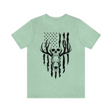 US Deer Skull-Unisex Bella Canvas Jersey Short Sleeve Tee