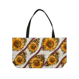 Leopard Sunflower Baseball Weekender Tote Bag