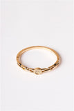 Gold Chain Bangle Clasp Bracelet