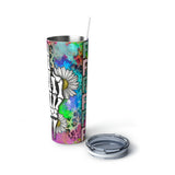 F Everything Skinny Steel Tumbler with Straw, 20oz