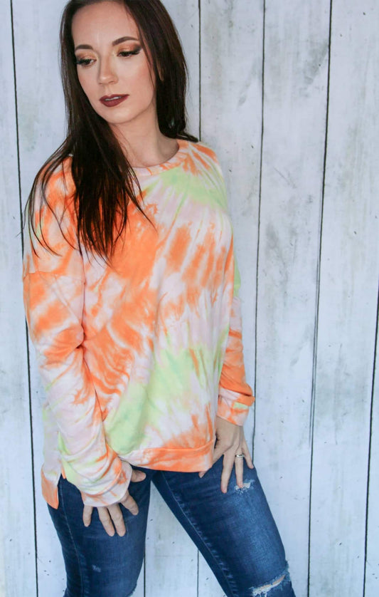Orange Spin Off Sweater top