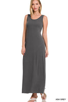 ZENANA SLEEVESS FLARED SCOOP NECK MAXI DRESS