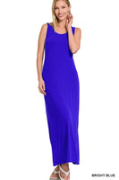 ZENANA SLEEVESS FLARED SCOOP NECK MAXI DRESS