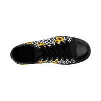 Sunflower Cow Print Low Top Women's Sneakers (available in high tops)