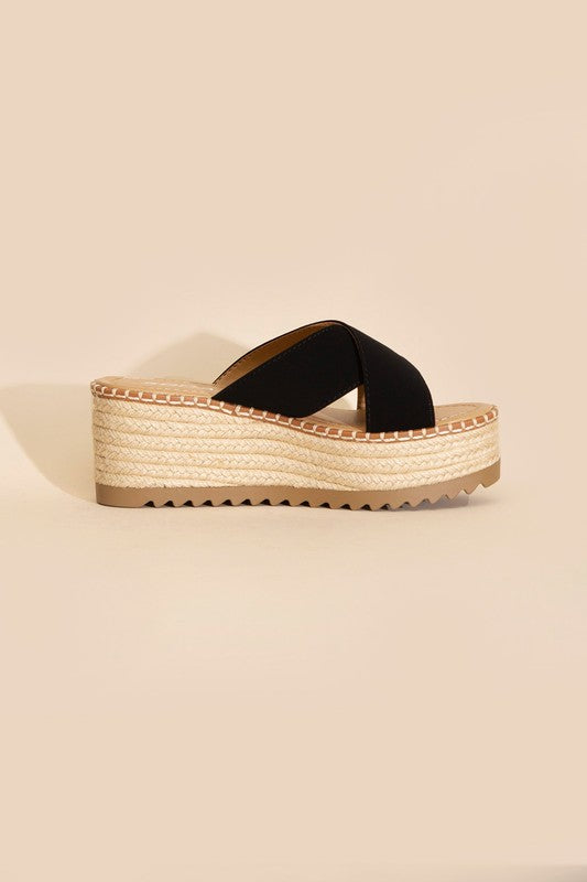 HEIGHT RAFFIA PLATFORM SLIDES
