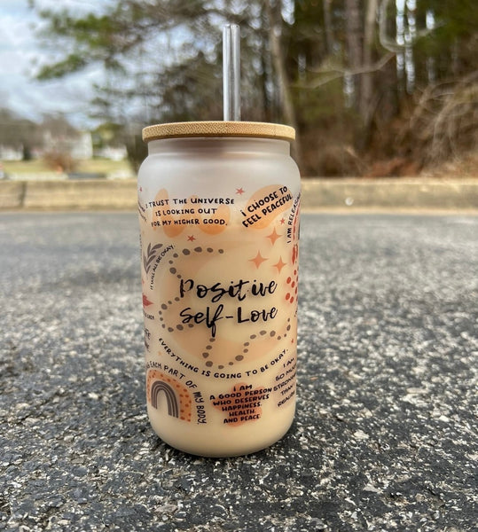 Positive Self Love 16oz Glass Jar