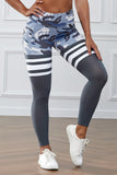 Gray/Blue Camo Print Striped Sport Pants