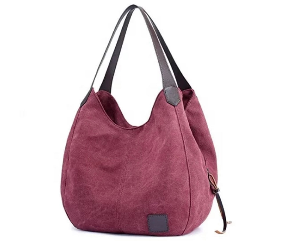 Boho Canvas Shoulder Bags - Several Color Options