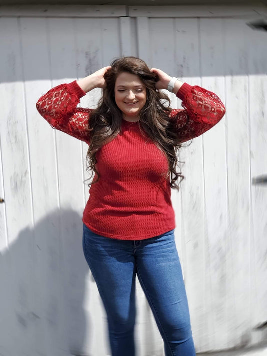 Lace Stitched Top