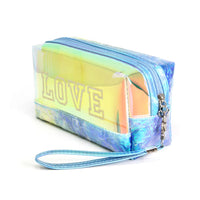 Crinkled "Love" Travel Pouch Wristlets