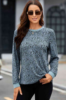 Full Size Printed Round Neck Long Sleeve T-Shirt