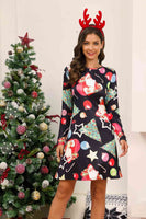 Full Size Christmas Long Sleeve Dress