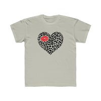 Kids Leopard Heart Valentine Tee