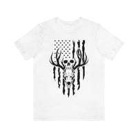 US Deer Skull-Unisex Bella Canvas Jersey Short Sleeve Tee