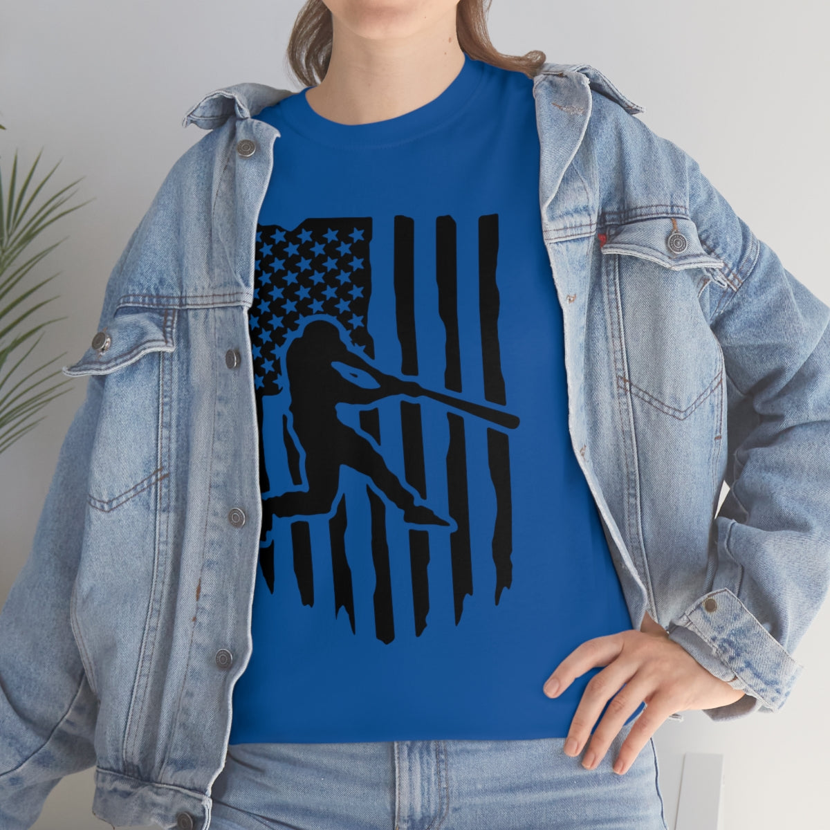 Unisex Baseball Flag Cotton Tee