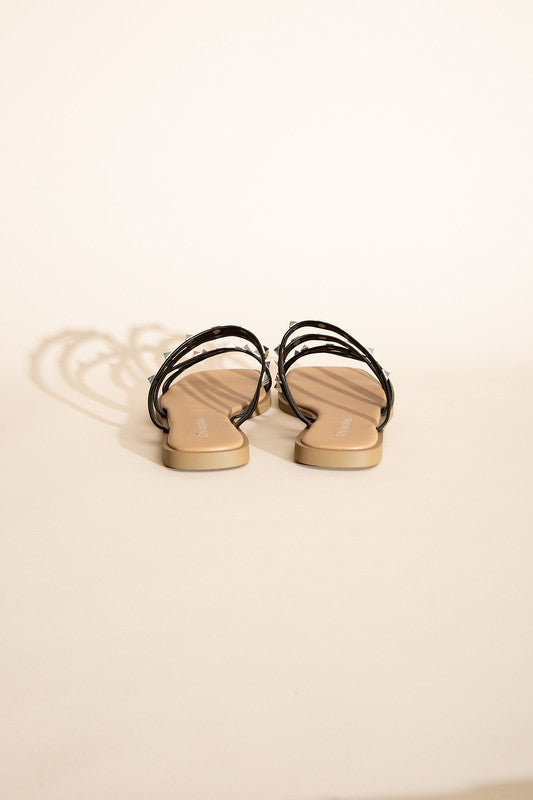 TEMIRA STUD FLAT SLIDES