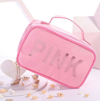 Sequined Pink Cosmetic Bag