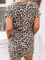 Reverse Tie Dye Leopard Print Dress