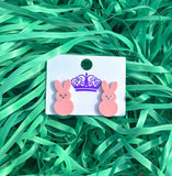 Easter Peep Bunny Stud Earrings