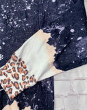 Snowy ‘Let it Snow’ Christmas Bleach/Leopard Print Sweatshirt