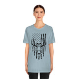 US Deer Skull-Unisex Bella Canvas Jersey Short Sleeve Tee