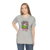 Pink Resting Grinchmas Bella Canvas Tee