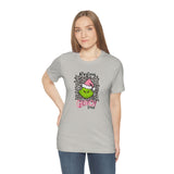 Pink Resting Grinchmas Bella Canvas Tee