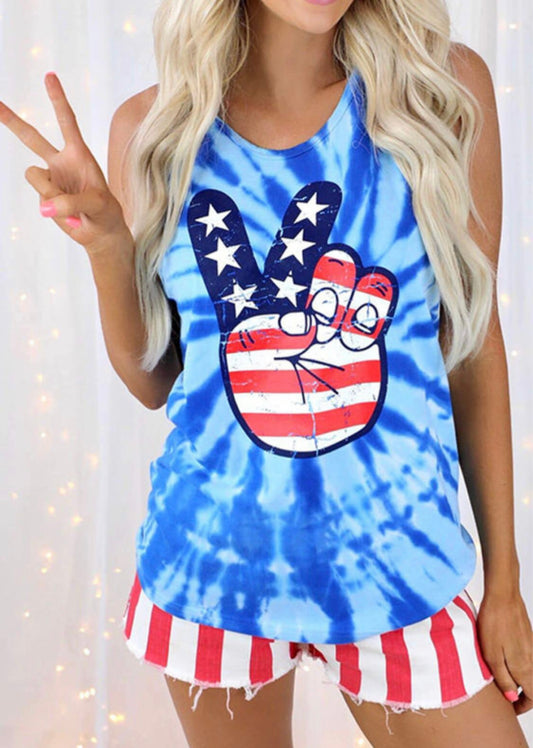 Peace Love & Tie Dye Tank Top