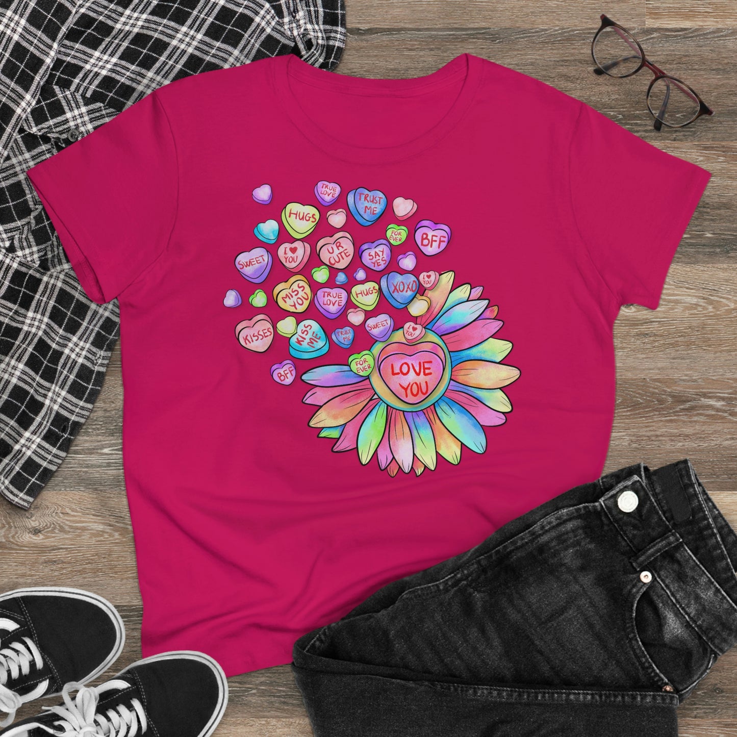 Love You Conversation Hearts Cotton Tee