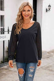 V-Neck Long Raglan Sleeve Top