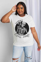 Simply Love Full Size VERIFIED COFFEE ADDICT Graphic Cotton Tee
