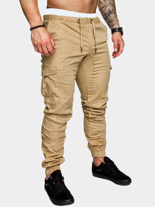 Men’s Khaki Low Rise Cargo Pants