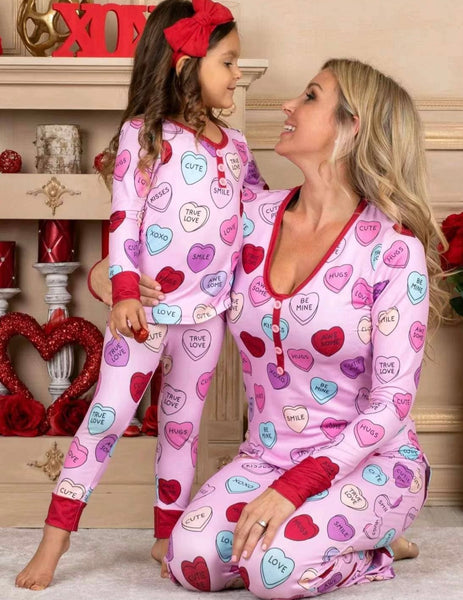 Mommy & Me Conversation Heart Loungewear Sets