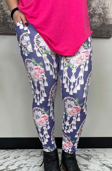 Dream catcher leggings with pockets