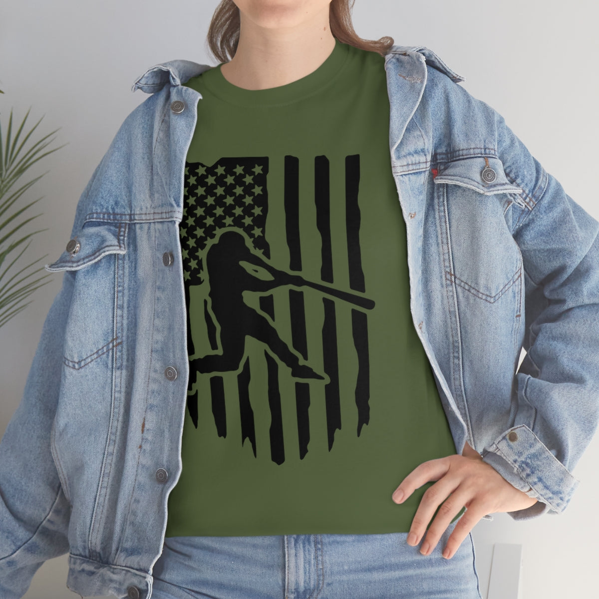 Unisex Baseball Flag Cotton Tee