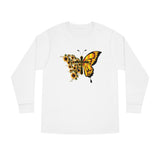 Faith Butterfly & sunflowers Long Sleeve Crewneck Tee