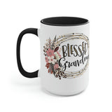 Blessed Grandma Two-Tone Coffee Mugs, 15oz