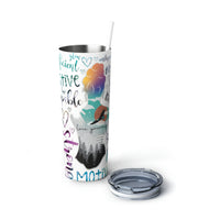 Love Yourself Skinny Steel Tumbler with Straw, 20oz