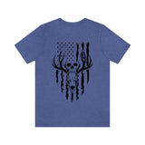 US Deer Skull-Unisex Bella Canvas Jersey Short Sleeve Tee