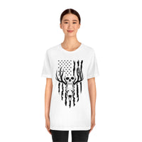 US Deer Skull-Unisex Bella Canvas Jersey Short Sleeve Tee