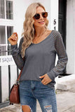 V-Neck Long Raglan Sleeve Top