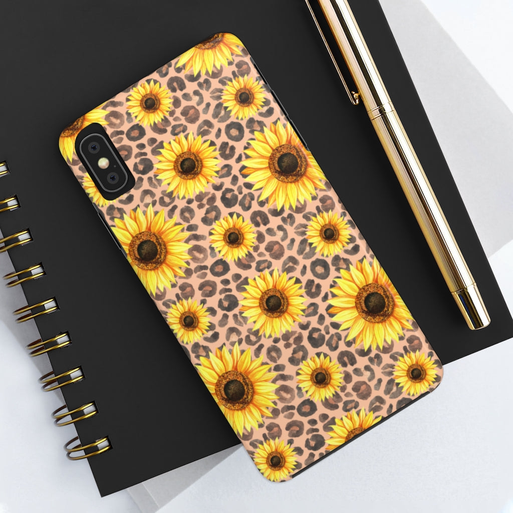 Leopard sunflower Case Mate Tough Phone Cases
