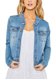 Light Blue Distressed Denim Jacket