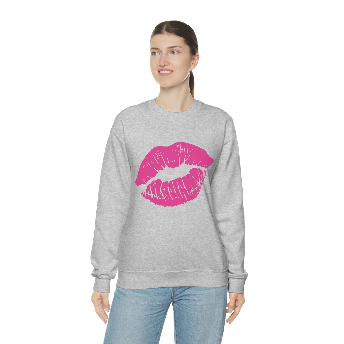 Hot Pink Lips Crewneck Sweatshirt