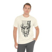 US Deer Skull-Unisex Bella Canvas Jersey Short Sleeve Tee