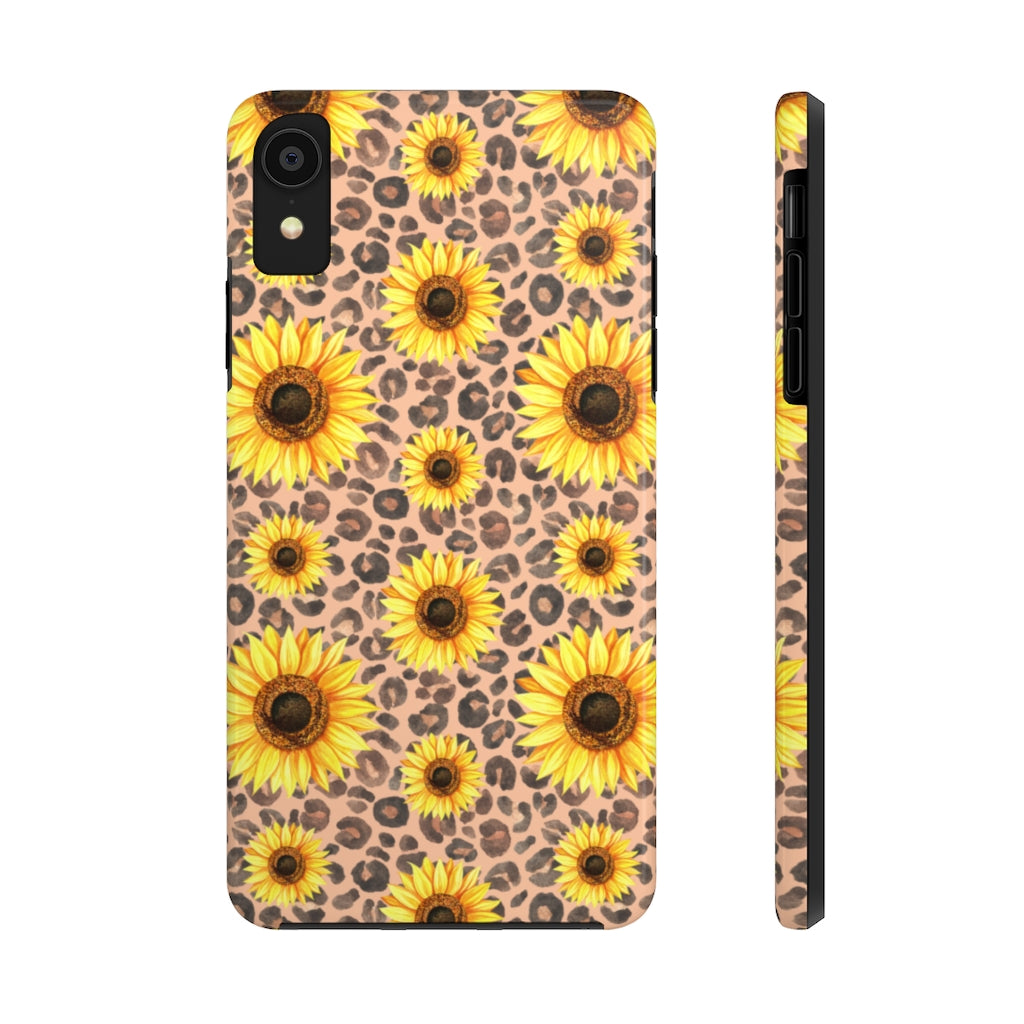 Leopard sunflower Case Mate Tough Phone Cases
