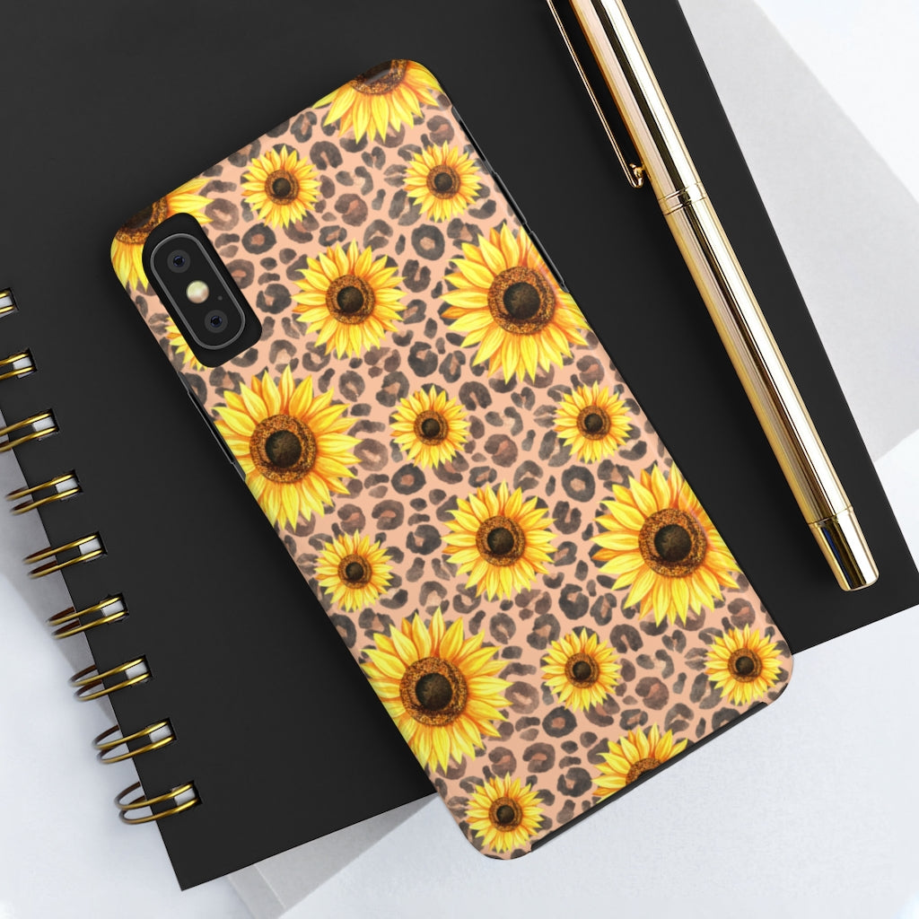Leopard sunflower Case Mate Tough Phone Cases