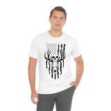 US Deer Skull-Unisex Bella Canvas Jersey Short Sleeve Tee